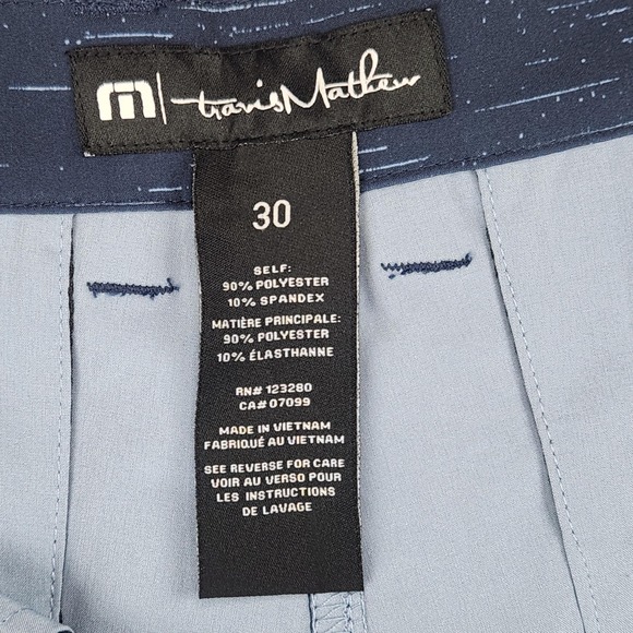 TravisMathew Shorts Mens 30 Blue Dress Blues Solo Trip Hybrid 4-Way Stretch NEW - Picture 14 of 16